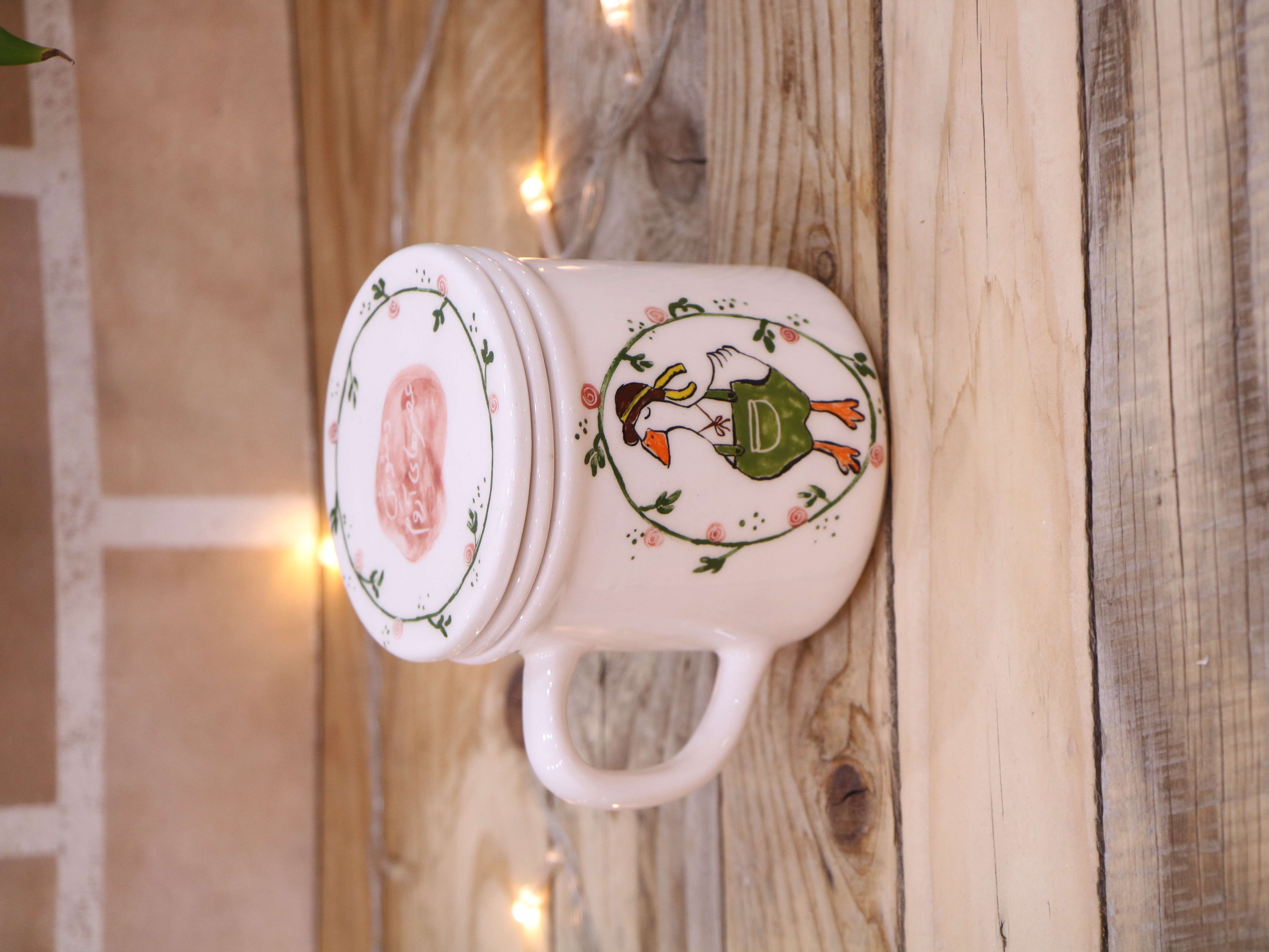 ماگ دمنوش سرامیکی دستساز نقاشی شده
